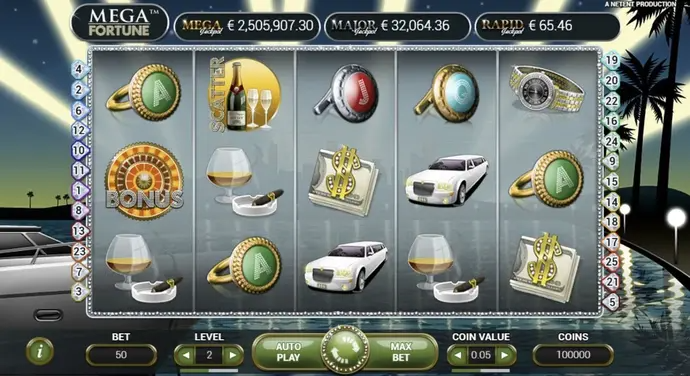 Mega Fortune at Grand Mondial Casino